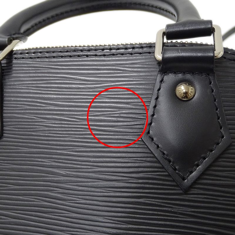 Louis Vuitton Bag Epi Women's Branded Handbag Shoulder Bag 2way Alma BB Noir