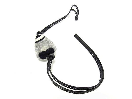 Rare Loewe Felt X Leather Penguin Key Holder Charm Women's