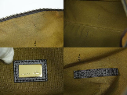 Authentic Fendi Zucca Mini Boston Bag Handbag Canvas Brown 8bl105 Zucca Bag