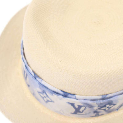 Louis Vuitton Monogram Watercolor Chapeau Summertime Straw Hat M76762 Ivory 58
