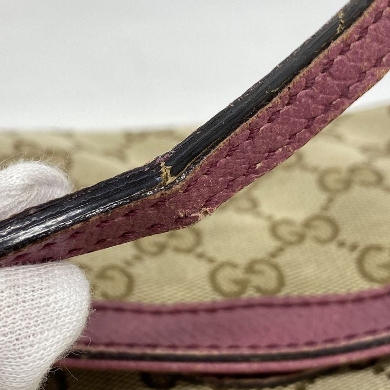 Gucci Handbag GG Canvas 353120 Canvas Brown Pink Gold Hardware Women