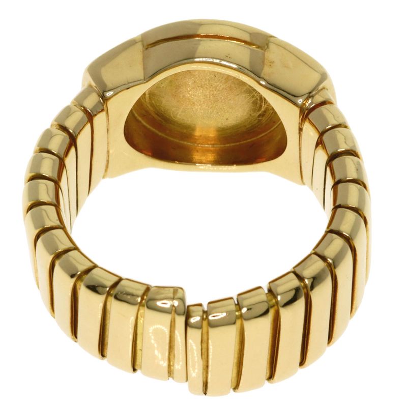 Bvlgari Bulgari Tubogas Onyx Ring And Ring 18K Yellow Gold Ladies