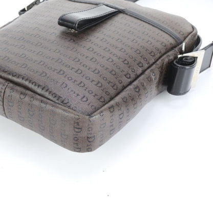 Dior Leather Shoulder Bag Crossbody Messenger Business Brown Commuter Tote