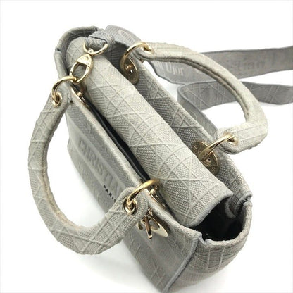 Dior Lady Delight Cannage 2-Way Bag Gray