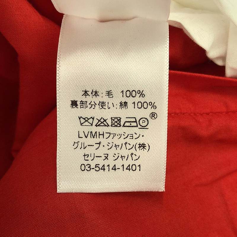 Celine - Phoebe Merino Wool Wide Pants - 40 - Red - Women's