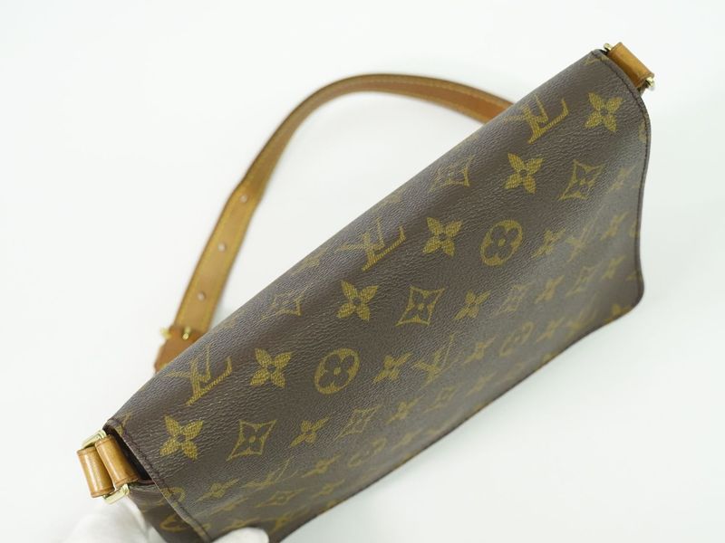 Authentic Louis Vuitton LV Musette Tango Short Monogram Shoulder Bag Brown