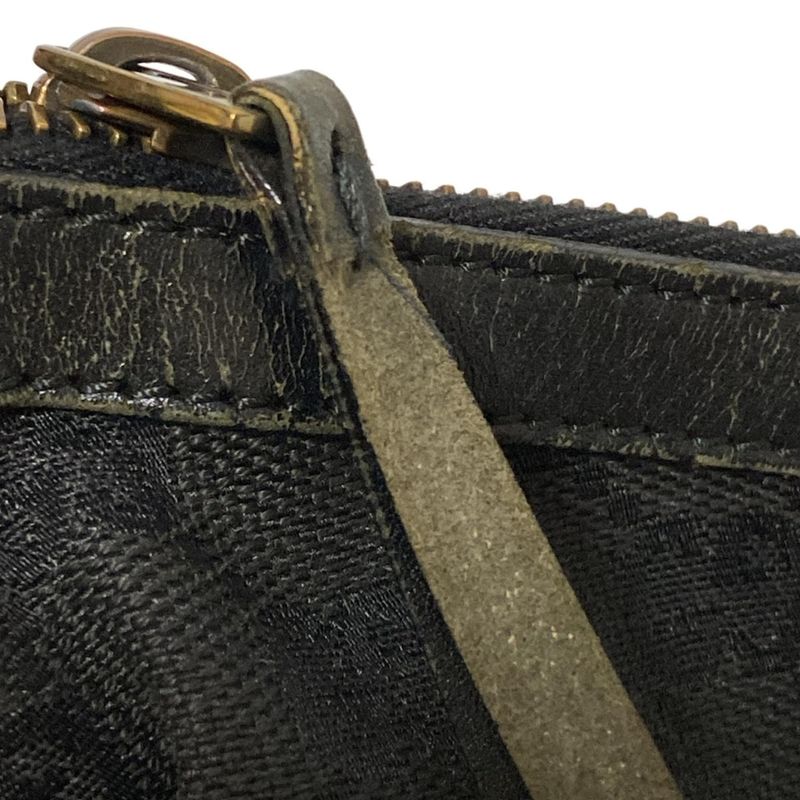 Gucci Shoulder Bag GG Pattern 90762 Black Leather