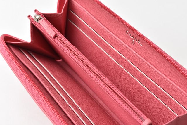 Chanel Wallet Chanel Long Wallet Round Zipper Rose CC Mark Coco Button