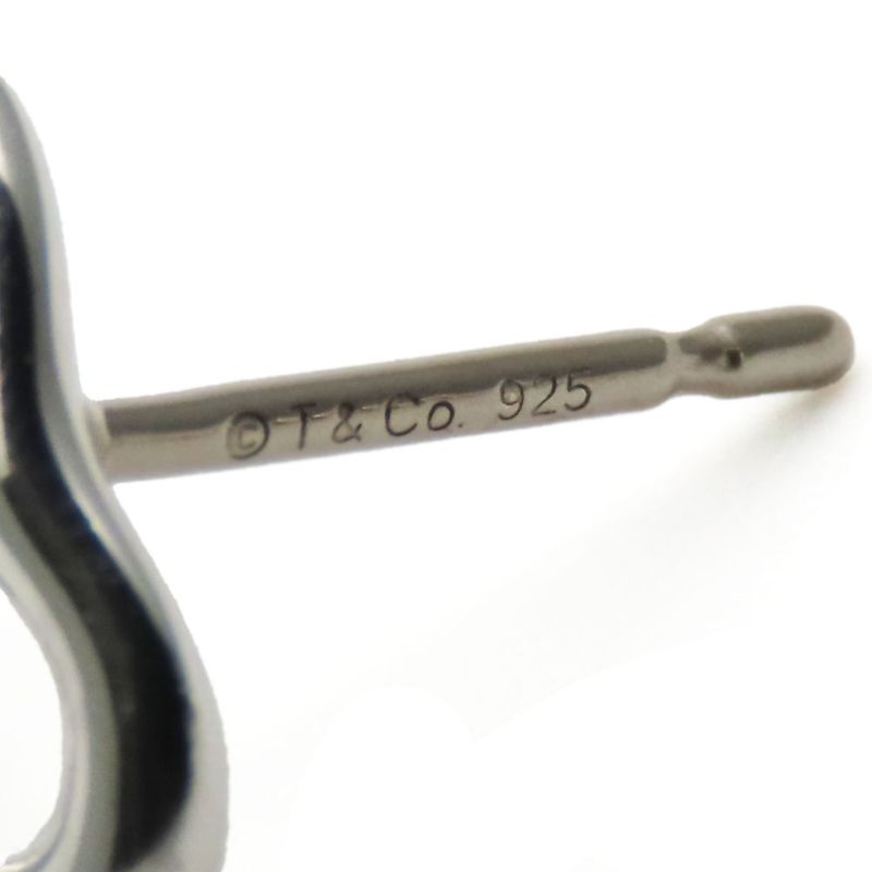 Tiffany & Co Earrings Open Heart 925 Silver Approx 2.1g Silver Elsa Peretti