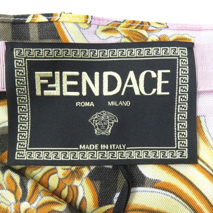 Fendace 22SS Fq7251 100% Silk Fendi Versace F Logo Zucca Pattern Baroque
