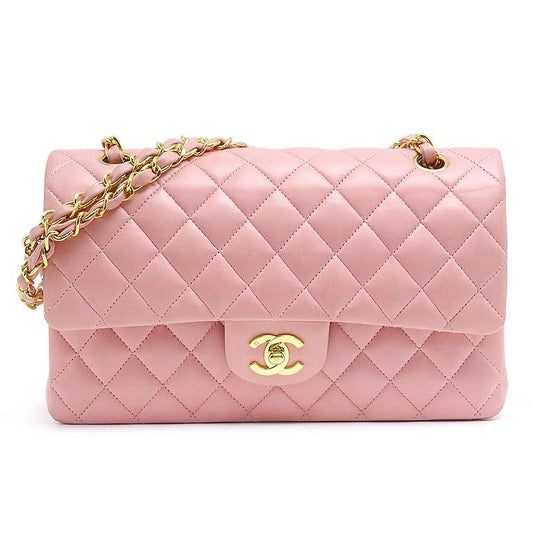 Chanel Matelasse 25 Chain Shoulder Bag In Lambskin Pink