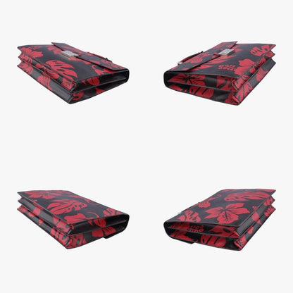 Prada Hibiscus Sound Rosso Red And Black Saffianoleather 134