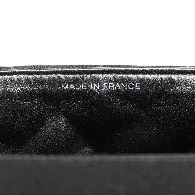Chanel Matelasse 25 Coco Mark Handbag Top Handle Black Cotton Women Chanel
