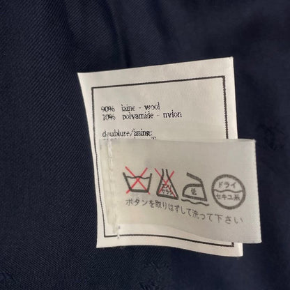 Chanel 96P Coco Button Setup Jacket Dress Wool Navy Size 40