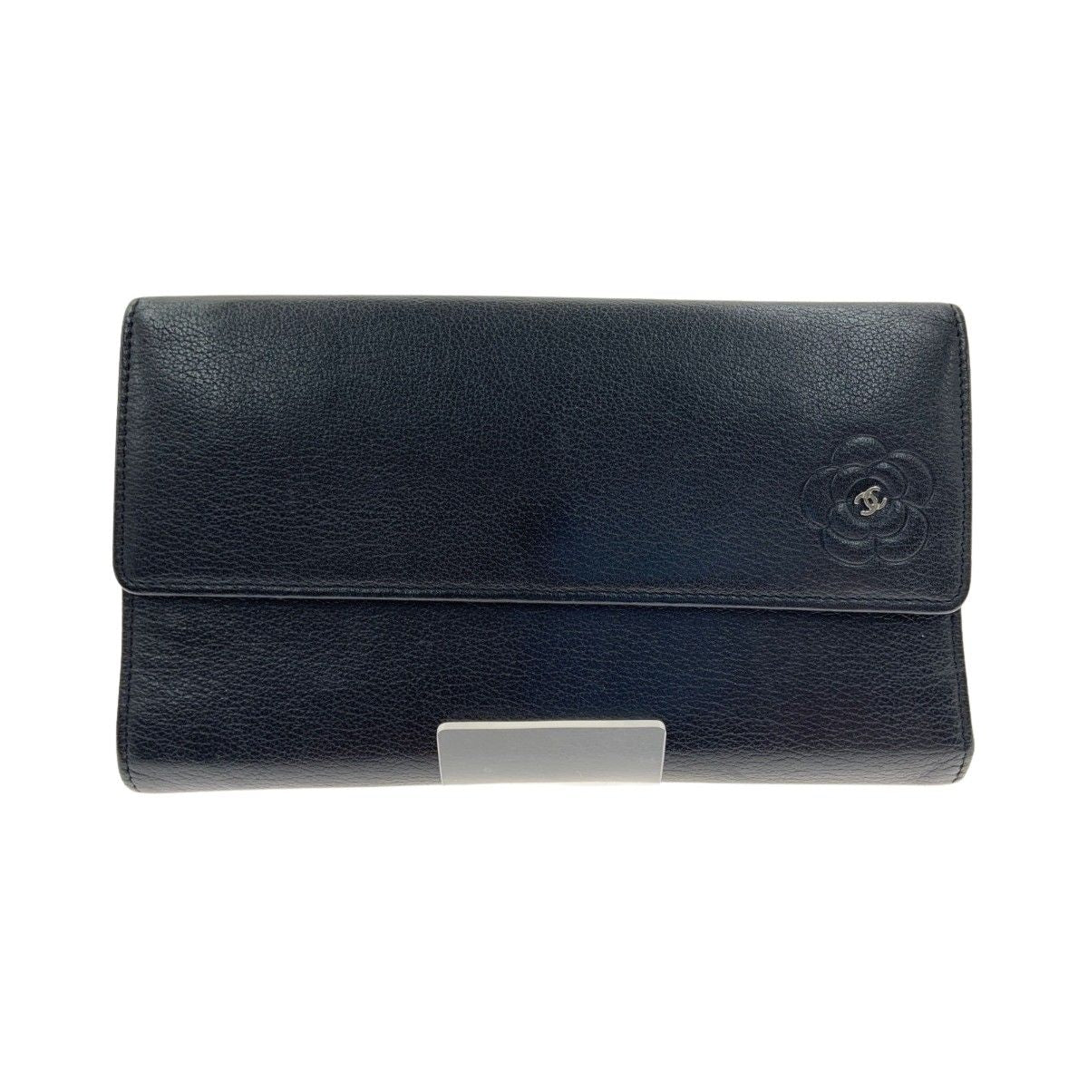 Chanel Camellia Butterfly Flap Wallet Wallet Long Wallet Black
