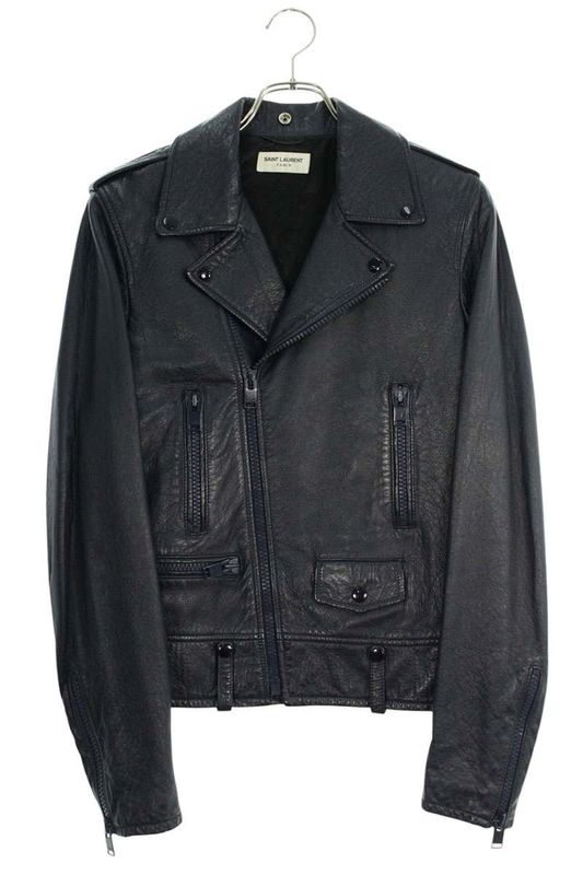 Saint Laurent Paris 442929 Y5nq1 L01 Classic Motorcycle Rider Scuff The Jacket