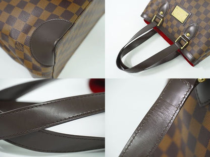 Authentic Louis Vuitton LV Hampstead PM Damier Ebène Tote Handbag Brown N51205