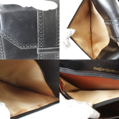 Yves Saint Laurent One Shoulder Bag Shoulder Bag Leather Black