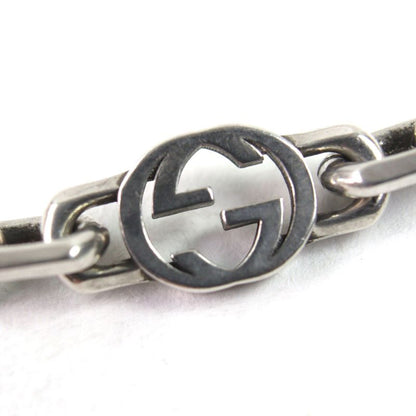 Gucci 620798 Ag925 Interlocking G Aged Clasp Closure Bracelet Silver With 17