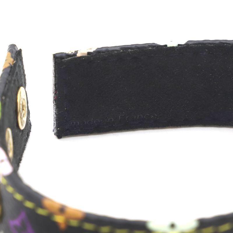 Louis Vuitton Bracelet Southcoat Monogram Multicolor GP Noir Black Gold