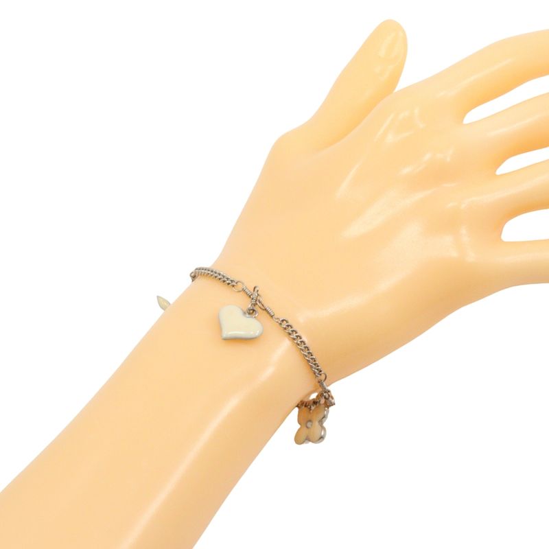 Louis Vuitton Bra Scuff Sweet Monogram M65476 Metal Silver/white Ladies 9.7g