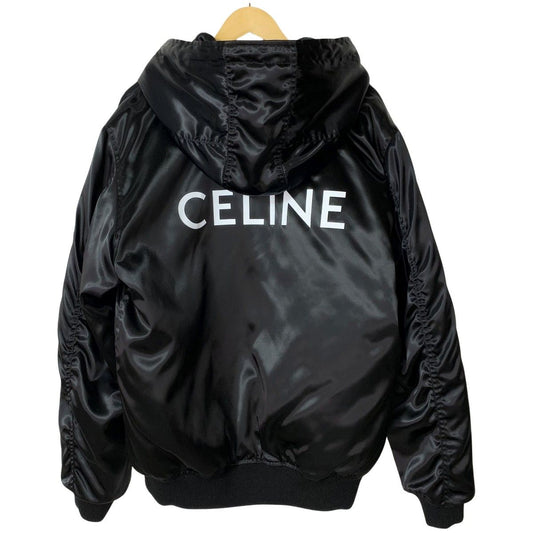 Celine Bomber Jacket Satin Nylon 048s 2w749 38no Black Men's Clothing