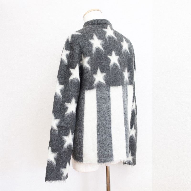 Louis Vuitton American Flag Mohair Knit Sweater - Gray X White Rm192