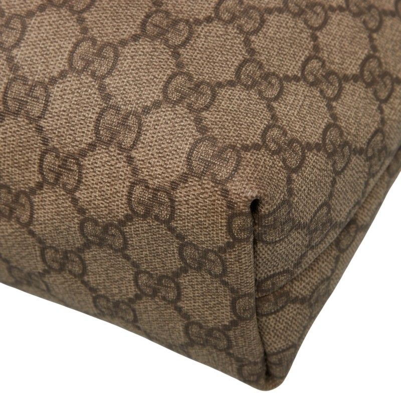 Gucci GG Supreme Handbag Tote Bag 211138 Beige Pink PVC Leather Ladies Gucci