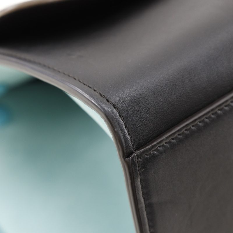 Celine Trapeze 2-way Shoulder Calf Brown/black Women's Handbag