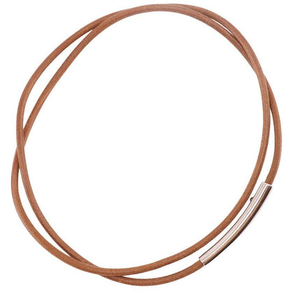 Hermes Double-wound Leather And Metal Brown Ladies Belt