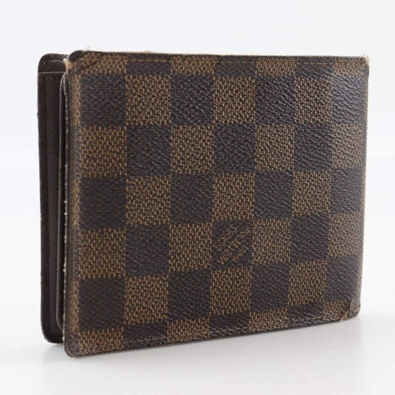 Louis Vuitton Portefeuille Florine N60011 Damier Canvas Brown Ri1186 Men's