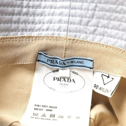 Prada Hat Size M 58cm (22.83in) Tessuto Bucket Hat Nylon Triangle Logo Re-nylon