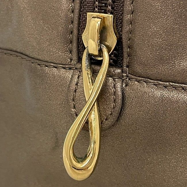 Loewe Handbag Gold Brown Anagram Excellent Condition Nappa Leather Preowned