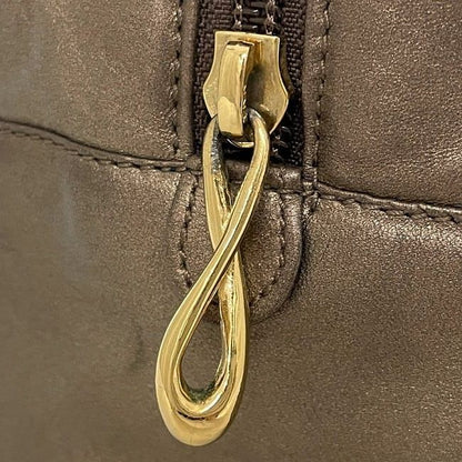 Loewe Handbag Gold Brown Anagram Excellent Condition Nappa Leather Preowned