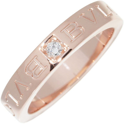 Bulgari Ring 18K Pink Gold Diamond 1p(004ct) Bzero1 Ring Bulgari Double Logo