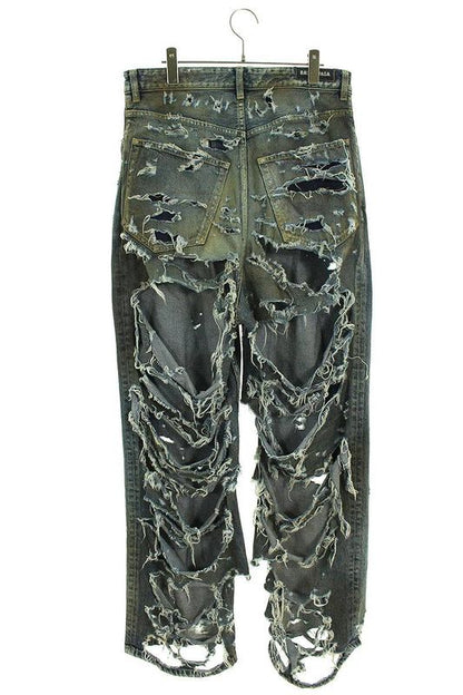Balenciaga 23SS 745248 Tnw01 Superdestroyed Large Fit Baggy Denim Pants Men's S