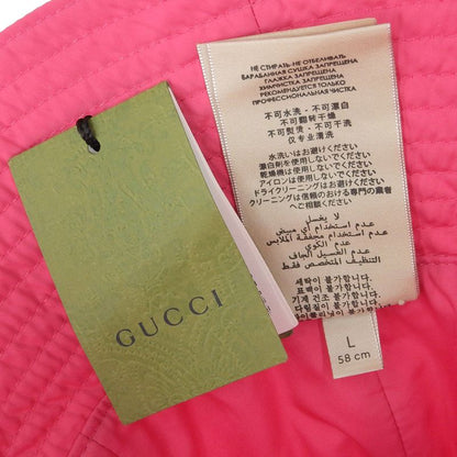 Unused With Tags Gucci 2023item 729470 Brella Cloche GG Metal Nylon Bucket Hat