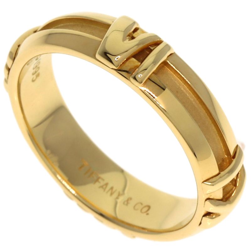 Tiffany & Co Atlas Numérique Ring 18K Yellow Gold Ladies