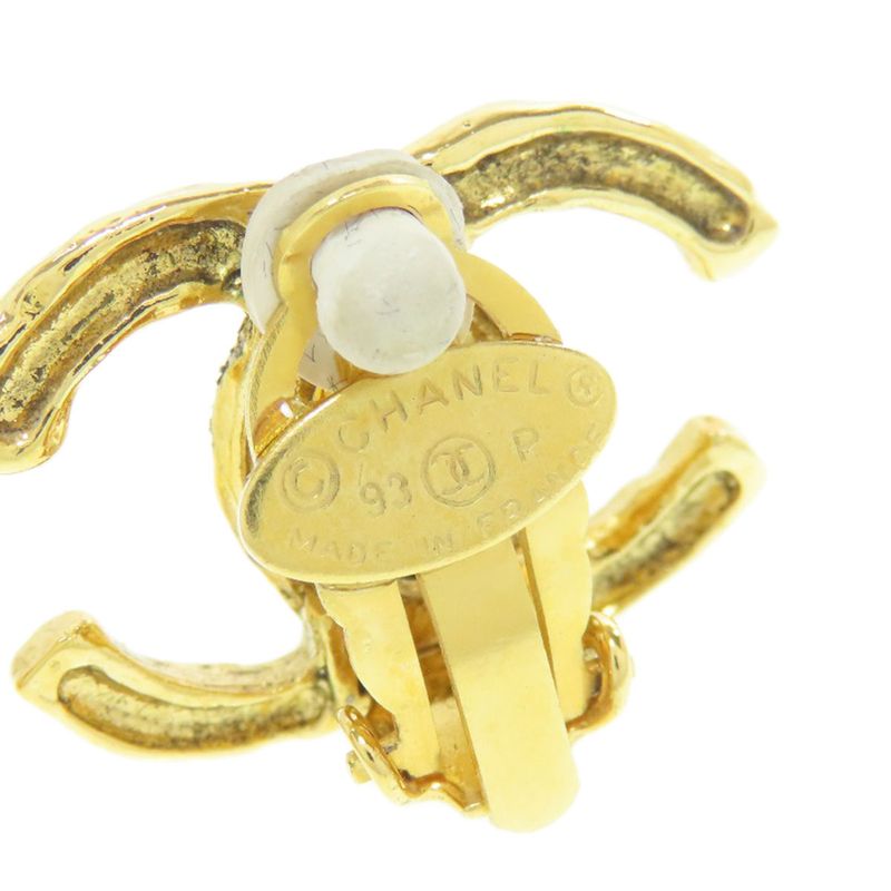 Chanel Coco Mark Earrings Metal Ladies