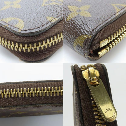 Louis Vuitton Bifold Wallet Zippy Compact Wallet M61440 Monogram Brown Beige