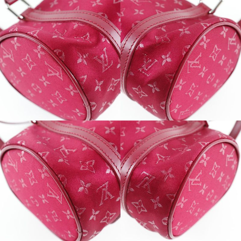 Louis Vuitton Little Papillon M92353 Monogram Satin Red Th0092 Ladies Handbag