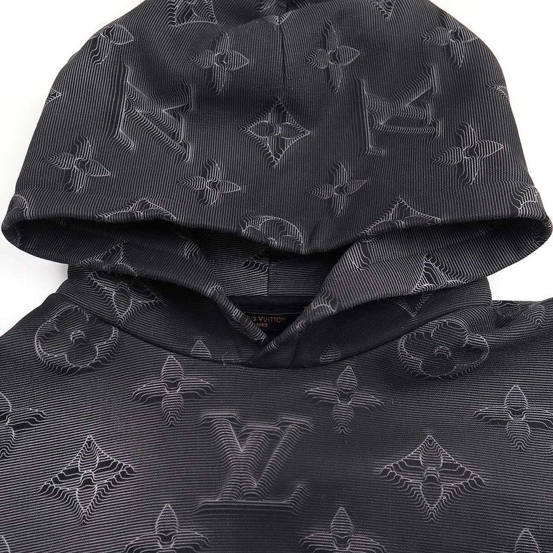 Louis Vuitton 21ss 3dmonogram Pullover Sweatshirt Hoodie Ihn Hky24w Black M