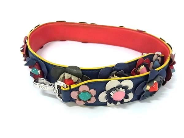Fendi Strap You Leather For Bag Shoulder Strap Shoulder Women's Navy And