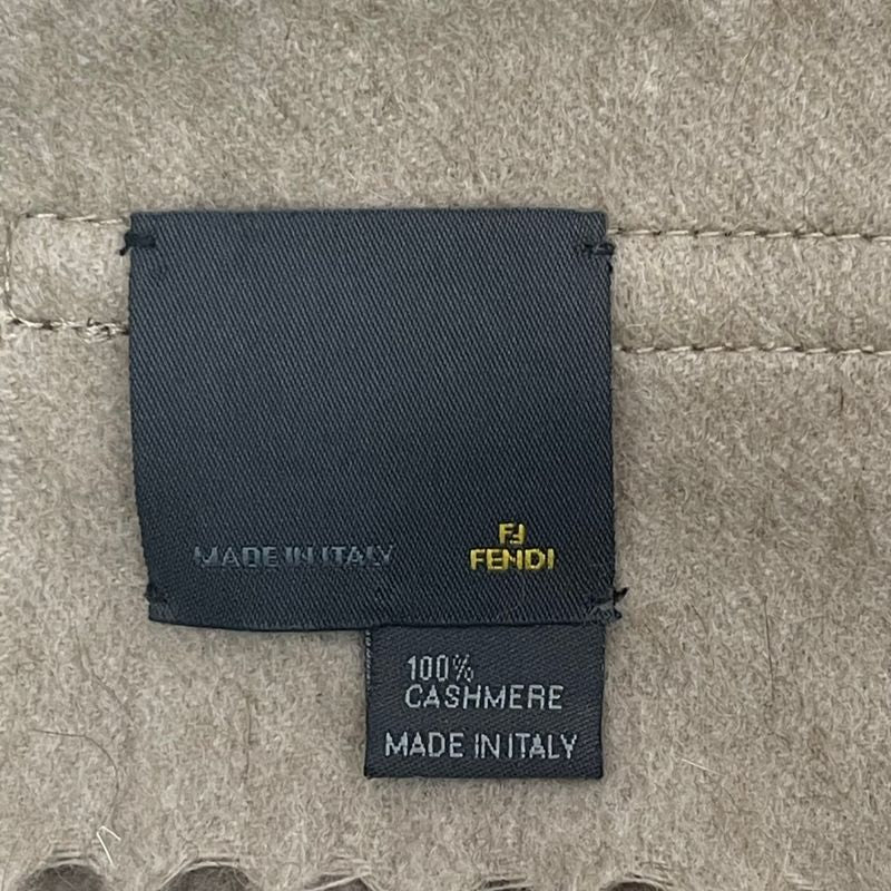 Fendi Stole Scarf Cashmere Sable Blawan With Storage Bag