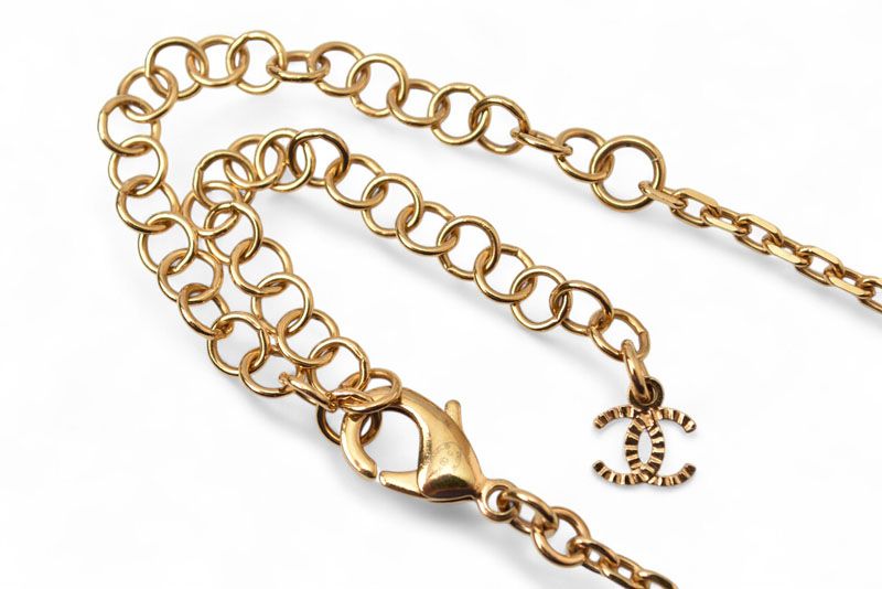 Chanel Necklace Pendant Bracelet 2way Chanel Coco Mark CC Star Rhinestone Gold