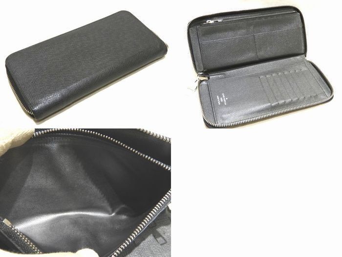 4 Louis Vuitton Taiga Zippy Vertical Long Wallet M30503 Men's Round Zipper