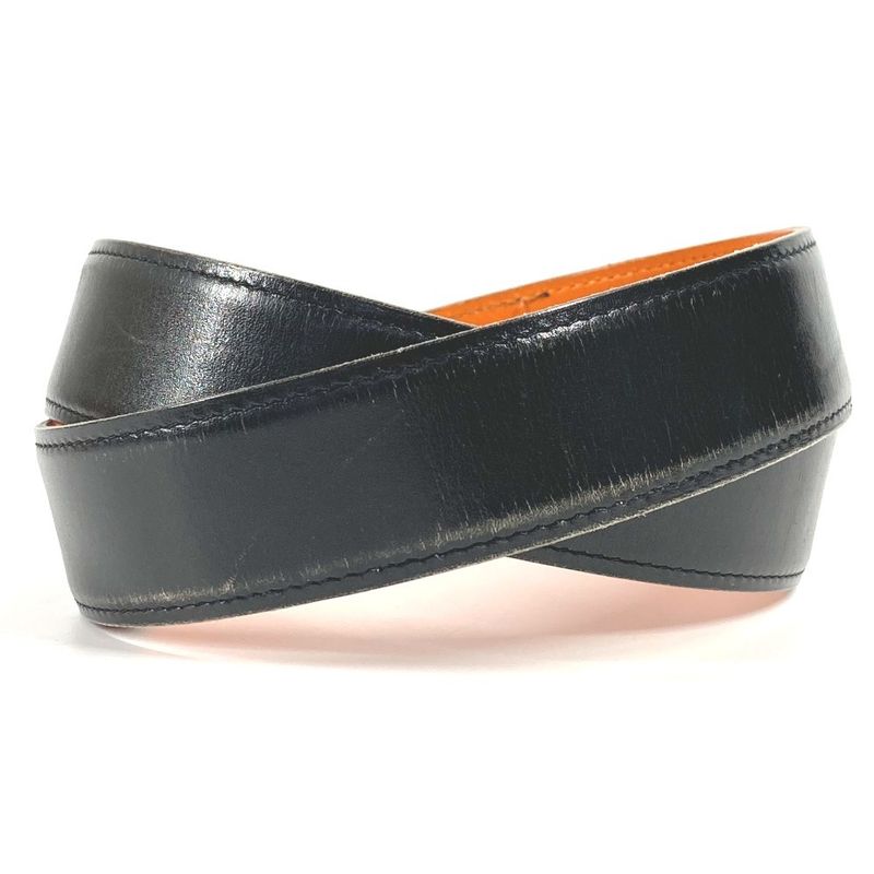 Hermes Belt H Belt Logo Leather Black
