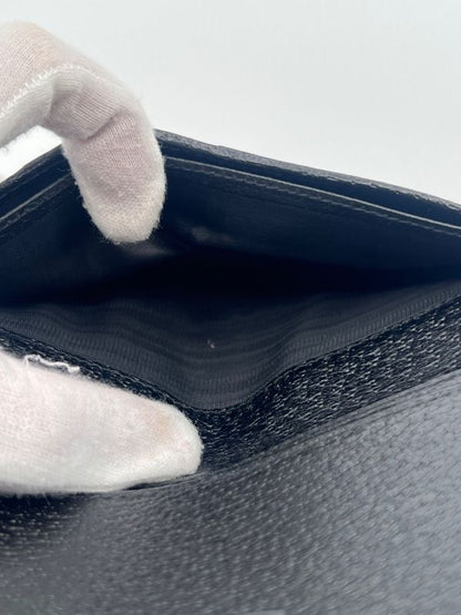 Gucci Long Wallet Sherry Line Fold Wallet Black Leather 09bs257