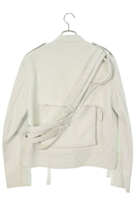 Louis Vuitton 19AW Hhl87eta0 Monogram Admiral Leather Jacket Men's 44