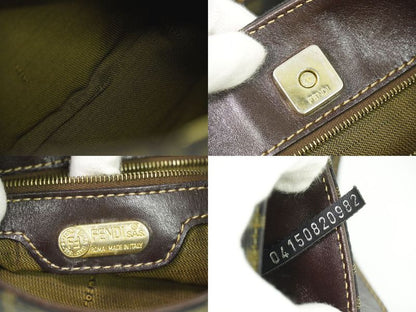 Authentic Fendi Zucca Shoulder Bag Canvas Brown Zucca Bag Pre-owned [follow-up